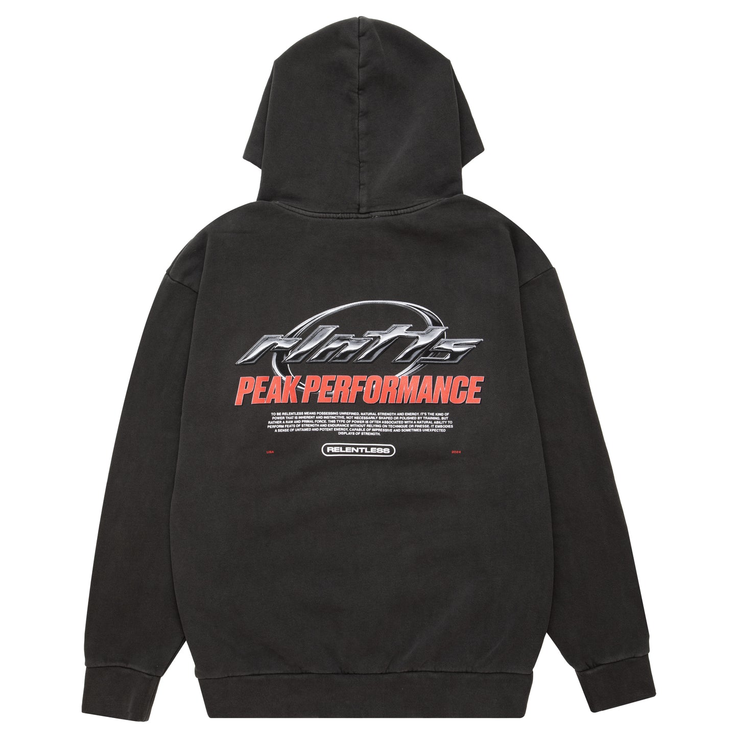 PEAK PERFORMANCE HOODIE | WASHED BLACK